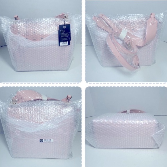 BNWT MCM MEDIUM AREN SOFT PINK HOBO SHOULDER CROSSBODY BAG - Picture 14 of 15